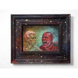 Francisco Ramirez Original Painting 1989 Neo Expressionist Framed Art Splatter